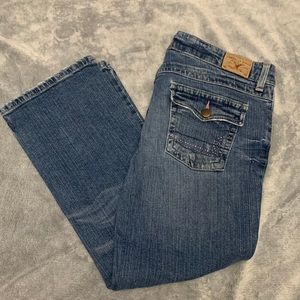 american eagle cropped jeans distressed
